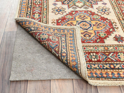 Kazak Kazak hand-knotted wool runner in Ivory & Red, 2'9" x 35'8" — SKU O085291 (view 3)