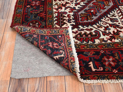 Red 8'0" x 10'8" Traditional Hand knotted Wool Rug - Sku: O085313