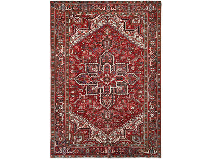 Heriz Heriz hand-knotted wool rug in Red, 7'9" x 10'10" — SKU O085339