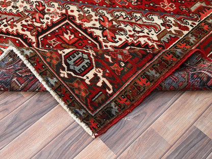 Heriz Heriz hand-knotted wool rug in Red, 7'9" x 10'10" — SKU O085339 (view 6)