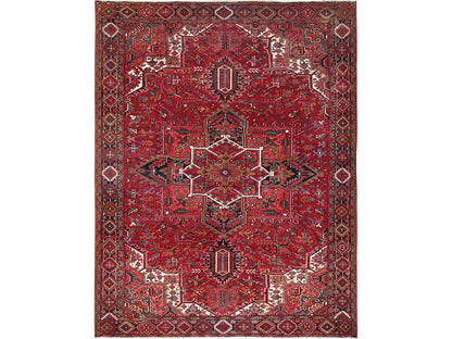 Heriz Heriz hand-knotted wool rug in Red & Black, 10'1" x 12'9" — SKU O085382