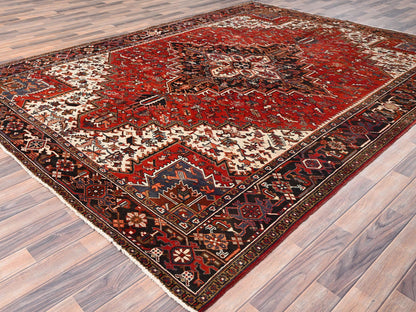 Heriz Heriz hand-knotted wool rug in Red & Black, 8'3" x 10'10" — SKU O085385 (view 3)