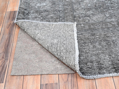 Tabriz Vintage hand-knotted wool rug in Gray & Dark Gray, 9'4" x 12'10" — SKU O085406 (view 4)
