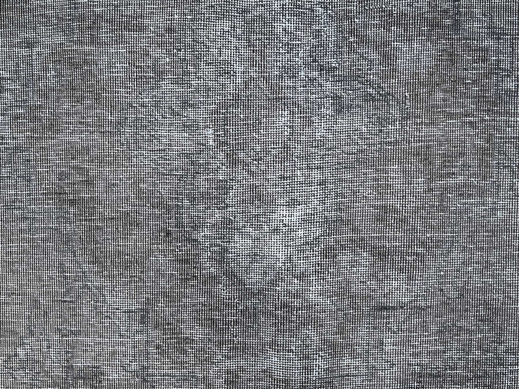 Tabriz Vintage hand-knotted wool rug in Gray & Dark Gray, 9'4" x 12'10" — SKU O085406 (view 8)