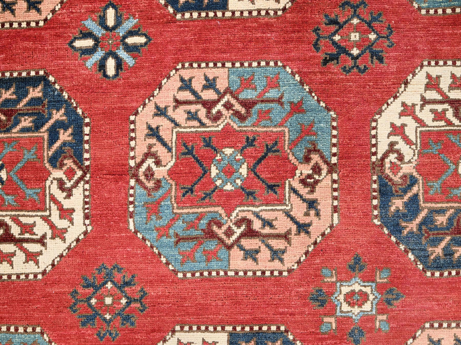 Kazak Tribal & Geometric hand-knotted wool rug in Red, 8'2" x 9'10" — SKU O085416 (view 8)
