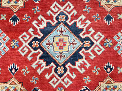 Kazak Kazak hand-knotted wool rug in Red & Blue, 7'9" x 7'10" — SKU O085417 (view 7)