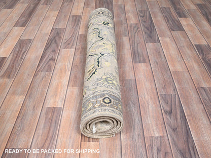 Blue 3'1" x 4'10" Heriz Hand knotted Wool Rug - Sku: O085509