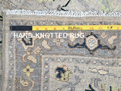 Blue 3'1" x 4'10" Heriz Hand knotted Wool Rug - Sku: O085509