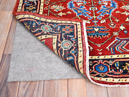 Heriz Heriz hand-knotted wool rug in Red & Blue, 2'10" x 4'7" — SKU O085511 (view 3)