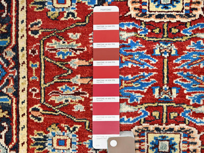 Heriz Heriz hand-knotted wool rug in Red & Blue, 2'10" x 4'7" — SKU O085511 (view 4)