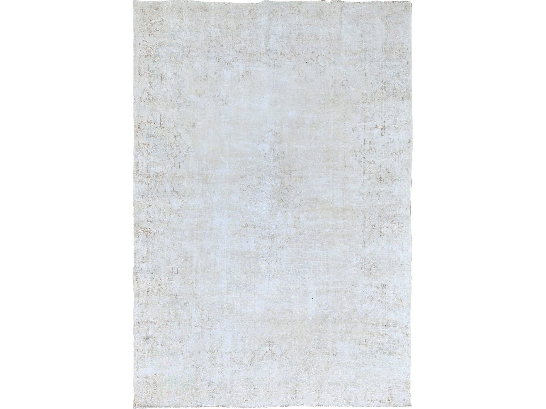 Kerman Vintage hand-knotted wool rug in Blue, 8'2" x 11'8" — SKU O085523