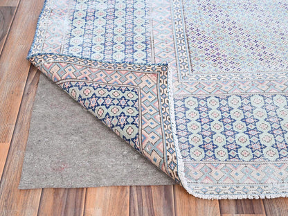 Blue 7'9" x 10'1" Vintage Hand knotted Wool Rug - Sku: O085531