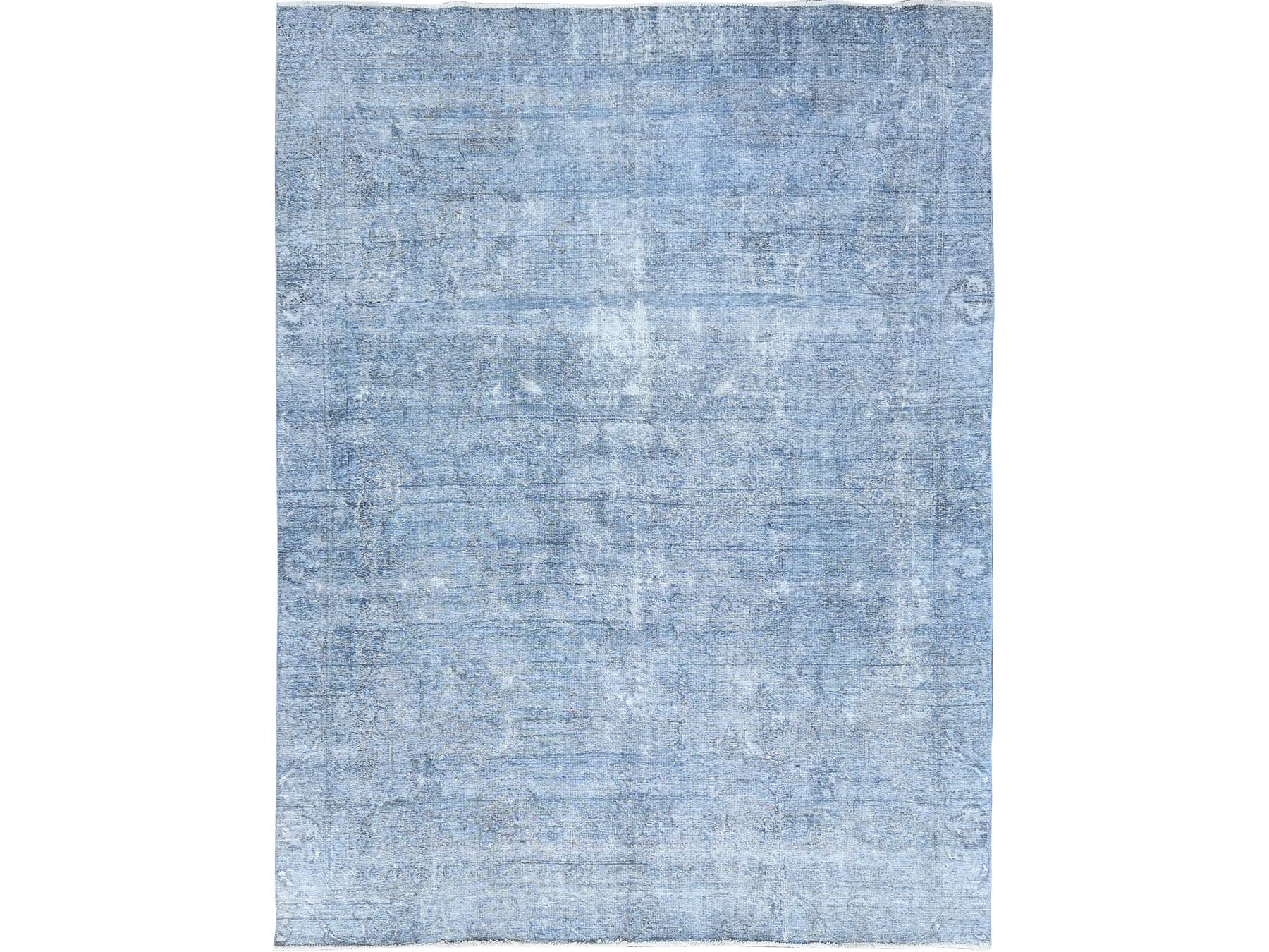 Tabriz Vintage hand-knotted wool rug in Overdyed, 9' x 11'8" — SKU O085539