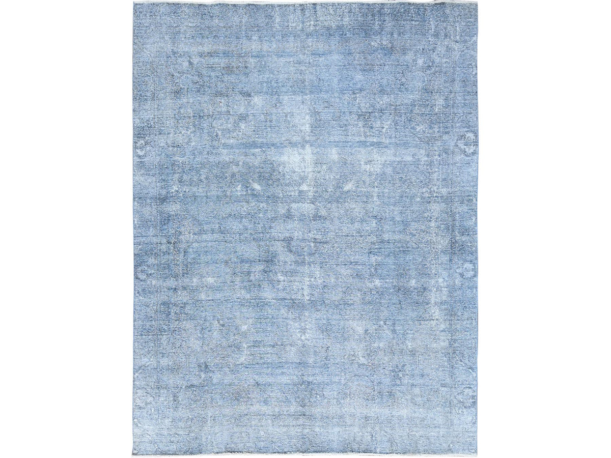 Tabriz Vintage hand-knotted wool rug in Overdyed, 9' x 11'8" — SKU O085539