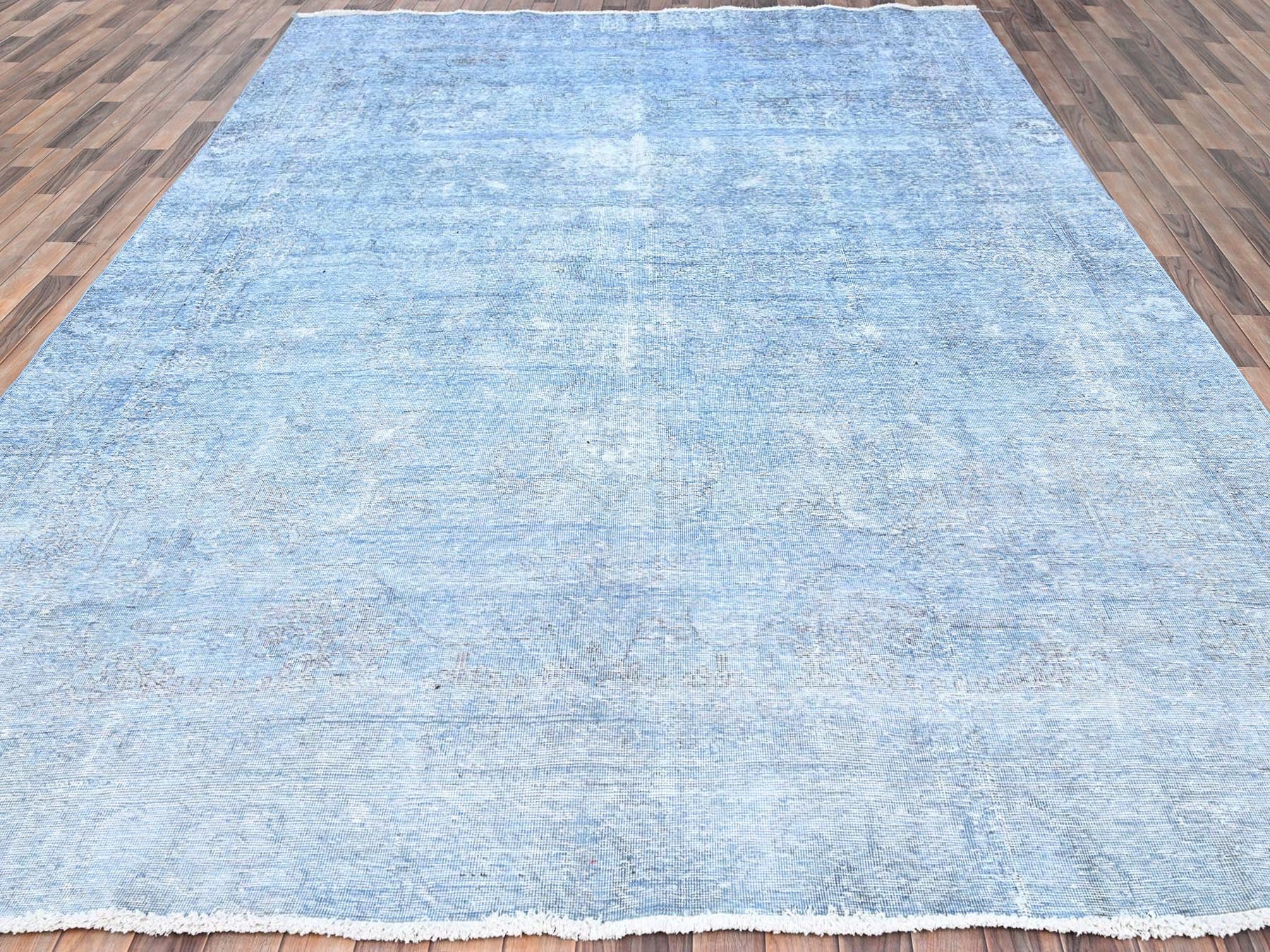 Tabriz Vintage hand-knotted wool rug in Overdyed, 9' x 11'8" — SKU O085539 (view 2)