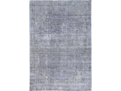 Tabriz Vintage hand-knotted wool rug in Purple, 7'1" x 10'4" — SKU O085541