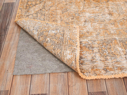 Orange 6'5" x 10'0" Vintage Hand knotted Wool Rug - Sku: O085542