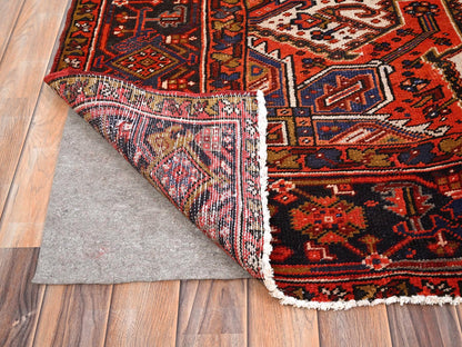 Heriz Heriz hand-knotted worn wool rug in Red & Black, 10' x 13'2" — SKU O085578 (view 4)
