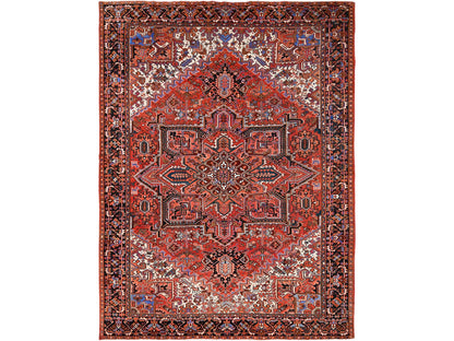Red 10'1" x 13'2" Traditional Hand knotted Wool Rug - Sku: O085589
