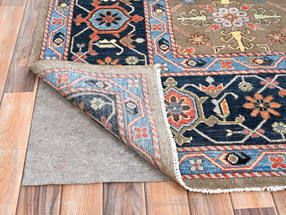 Heriz Heriz hand-knotted wool rug in Brown & Blue, 9' x 11'9" — SKU O085634 (view 4)