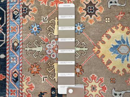 Brown 9'0" x 11'9" Heriz Hand knotted Wool Rug - Sku: O085634