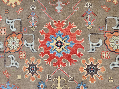 Brown 9'0" x 11'9" Heriz Hand knotted Wool Rug - Sku: O085634
