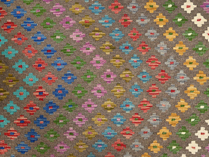 Red 7'0" x 9'8" Flatweave / Kilim Hand woven Wool Rug - Sku: O085710