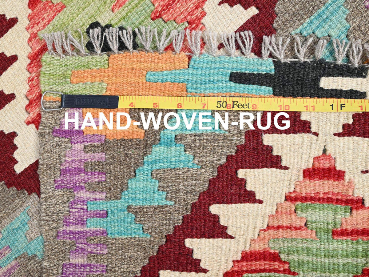 Kilim Flat-Weave hand-knotted wool rug in Gray, 2' x 3' — SKU O085738 (view 6)