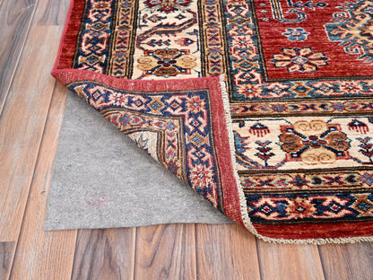 Kazak Kazak hand-knotted wool rug in Red & Ivory, 8'1" x 10'6" — SKU O085785 (view 4)