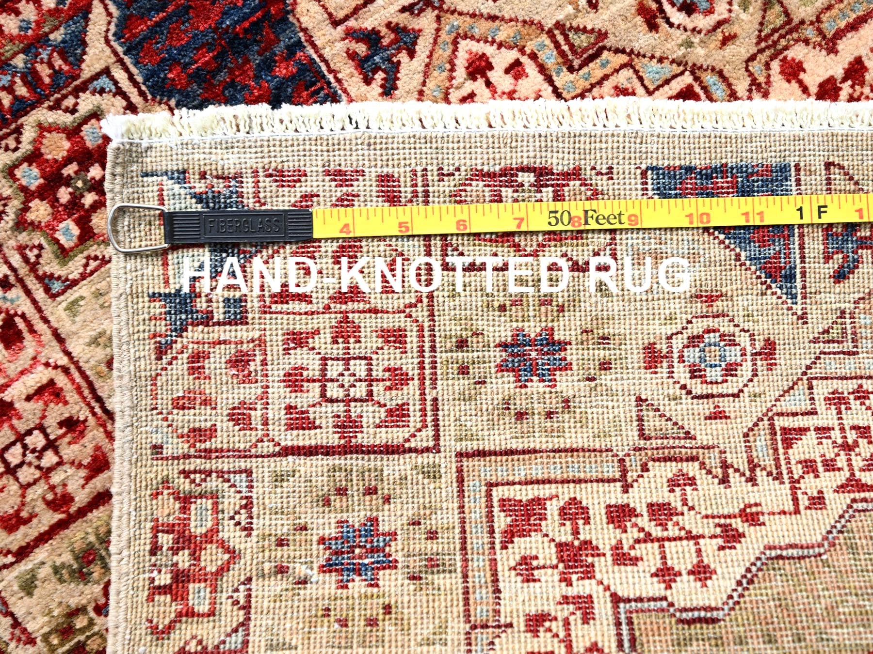 Mamluk Mamluk hand-knotted wool runner in Ivory, 2'3" x 24'8" — SKU O085843 (view 7)