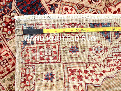 Mamluk Mamluk hand-knotted wool runner in Ivory, 2'3" x 24'8" — SKU O085843 (view 7)