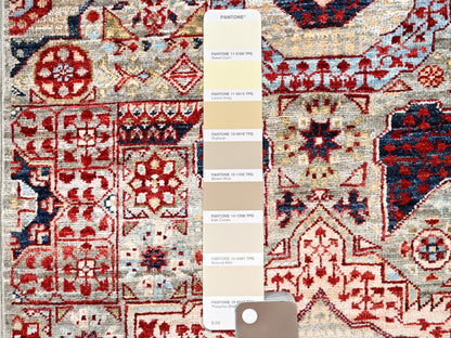 Mamluk Mamluk hand-knotted wool runner in Ivory, 2'4" x 24'8" — SKU O085846 (view 4)