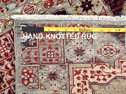 Mamluk Mamluk hand-knotted wool runner in Ivory, 2'4" x 24'8" — SKU O085846 (view 7)