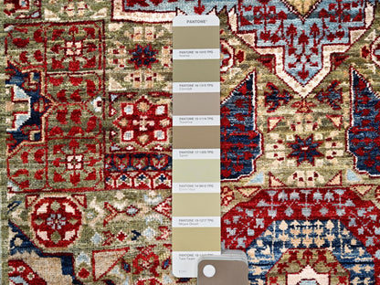 Green 2'4" x 24'7" Traditional Hand knotted Wool Rug - Sku: O085847