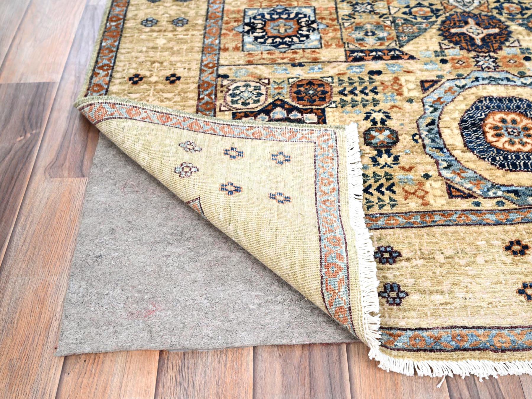Mamluk Mamluk hand-knotted wool rug in Ivory, 3'10" x 6' — SKU O085859 (view 3)