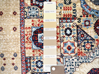 Mamluk Mamluk hand-knotted wool rug in Ivory, 4'9" x 7'1" — SKU O085860 (view 4)