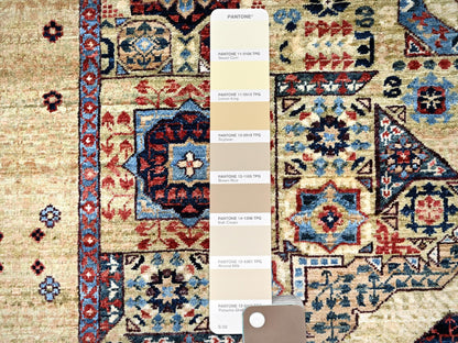 Mamluk Mamluk hand-knotted wool rug in Ivory, 5' x 7' — SKU O085861 (view 4)