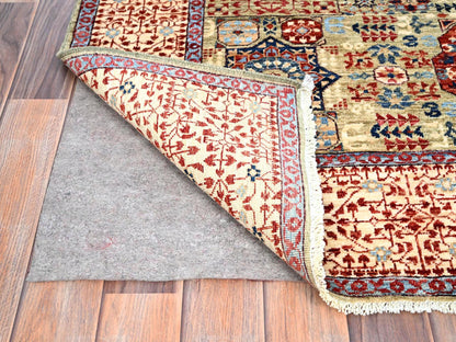 Green 5'0" x 6'8" Traditional Hand knotted Wool Rug - Sku: O085864