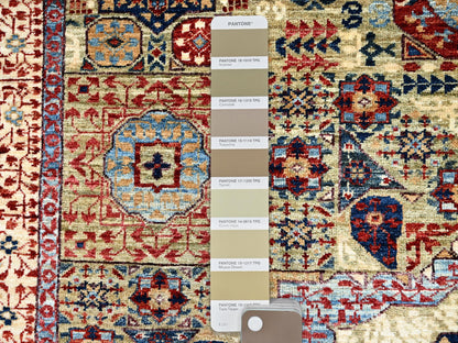 Green 5'0" x 6'8" Traditional Hand knotted Wool Rug - Sku: O085864