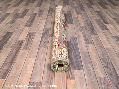 Green 5'0" x 6'8" Traditional Hand knotted Wool Rug - Sku: O085864