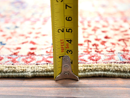 Green 5'0" x 6'8" Traditional Hand knotted Wool Rug - Sku: O085864