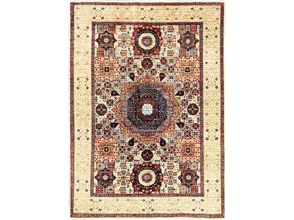 Mamluk Mamluk hand-knotted wool rug in Ivory, 4'10" x 7' — SKU O085865