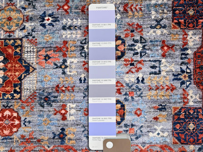 Mamluk Mamluk hand-knotted wool rug in Red & Ivory, 8'10" x 12' — SKU O085871 (view 7)