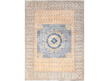 Brown 9'10" x 13'10" Mamluk Hand knotted Wool Rug - Sku: O085873