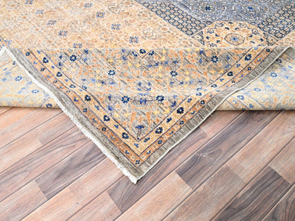 Brown 9'10" x 13'10" Mamluk Hand knotted Wool Rug - Sku: O085873