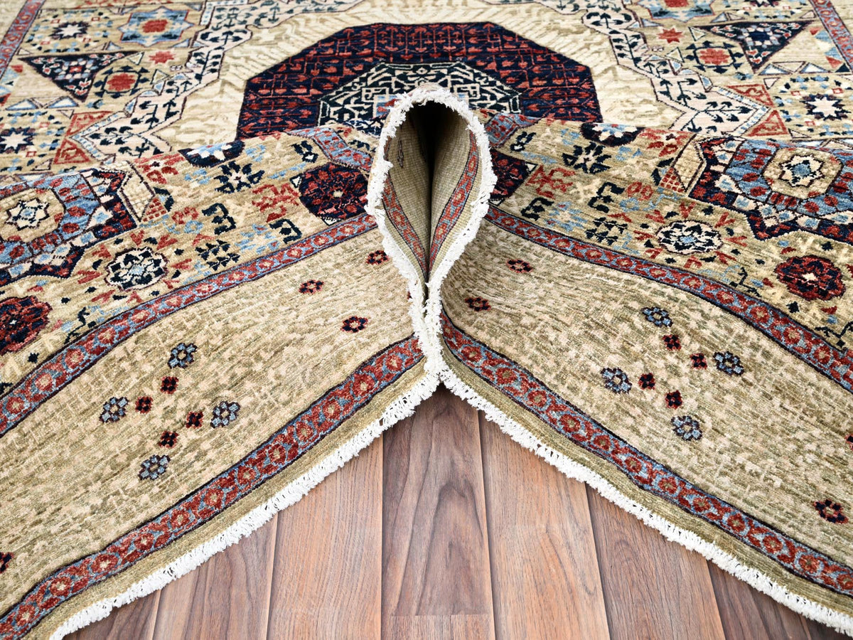 Mamluk Mamluk hand-knotted wool rug in Yellow, 5'10" x 8'10" — SKU O085879 (view 5)