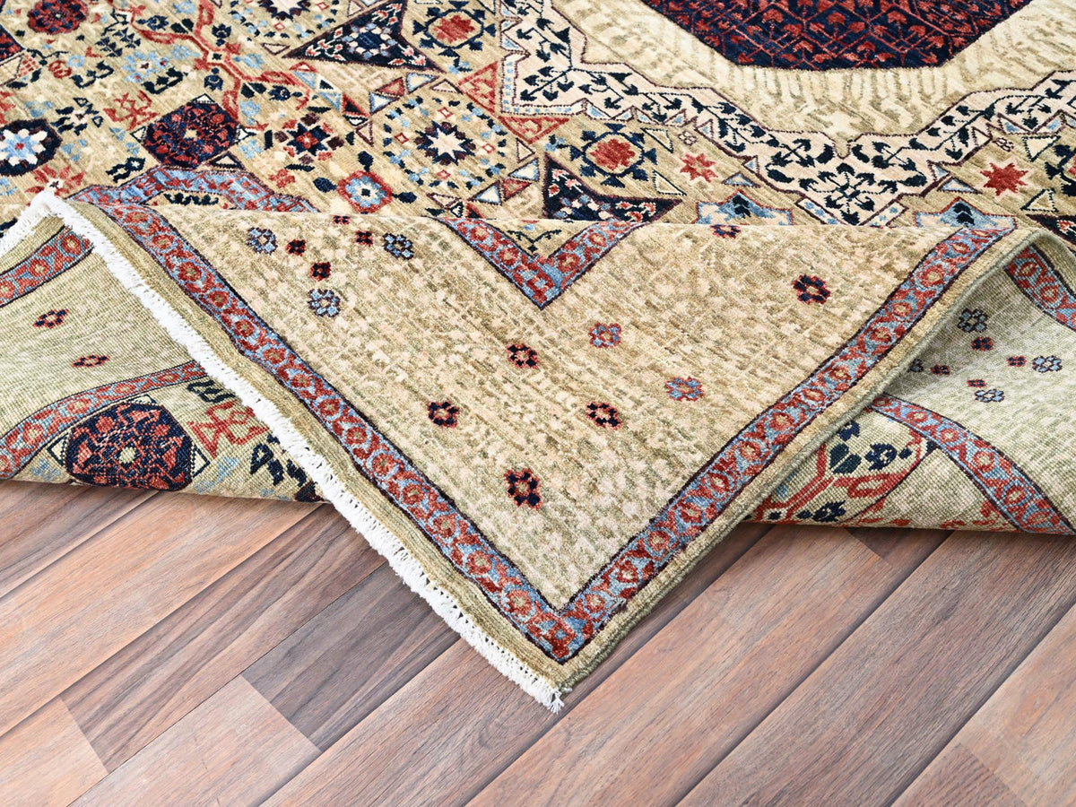 Mamluk Mamluk hand-knotted wool rug in Yellow, 5'10" x 8'10" — SKU O085879 (view 6)