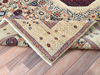 Mamluk Mamluk hand-knotted wool rug in Yellow, 5'10" x 8'10" — SKU O085879 (view 6)