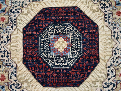 Mamluk Mamluk hand-knotted wool rug in Yellow, 5'10" x 8'10" — SKU O085879 (view 8)