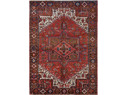 Heriz Heriz hand-knotted wool rug in Red, 7'6" x 10'7" — SKU O085888